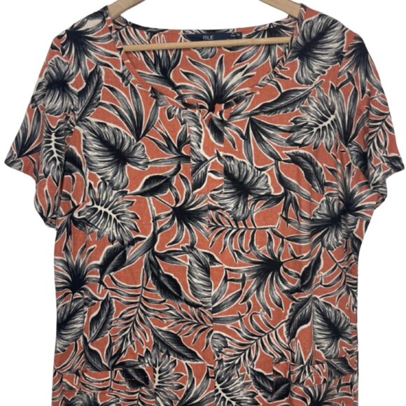 ISLE COLLECTION | Women's Rust Short Sleeve Floral Shift Dress |Size UK 14/US 10 - Picture 2 of 14